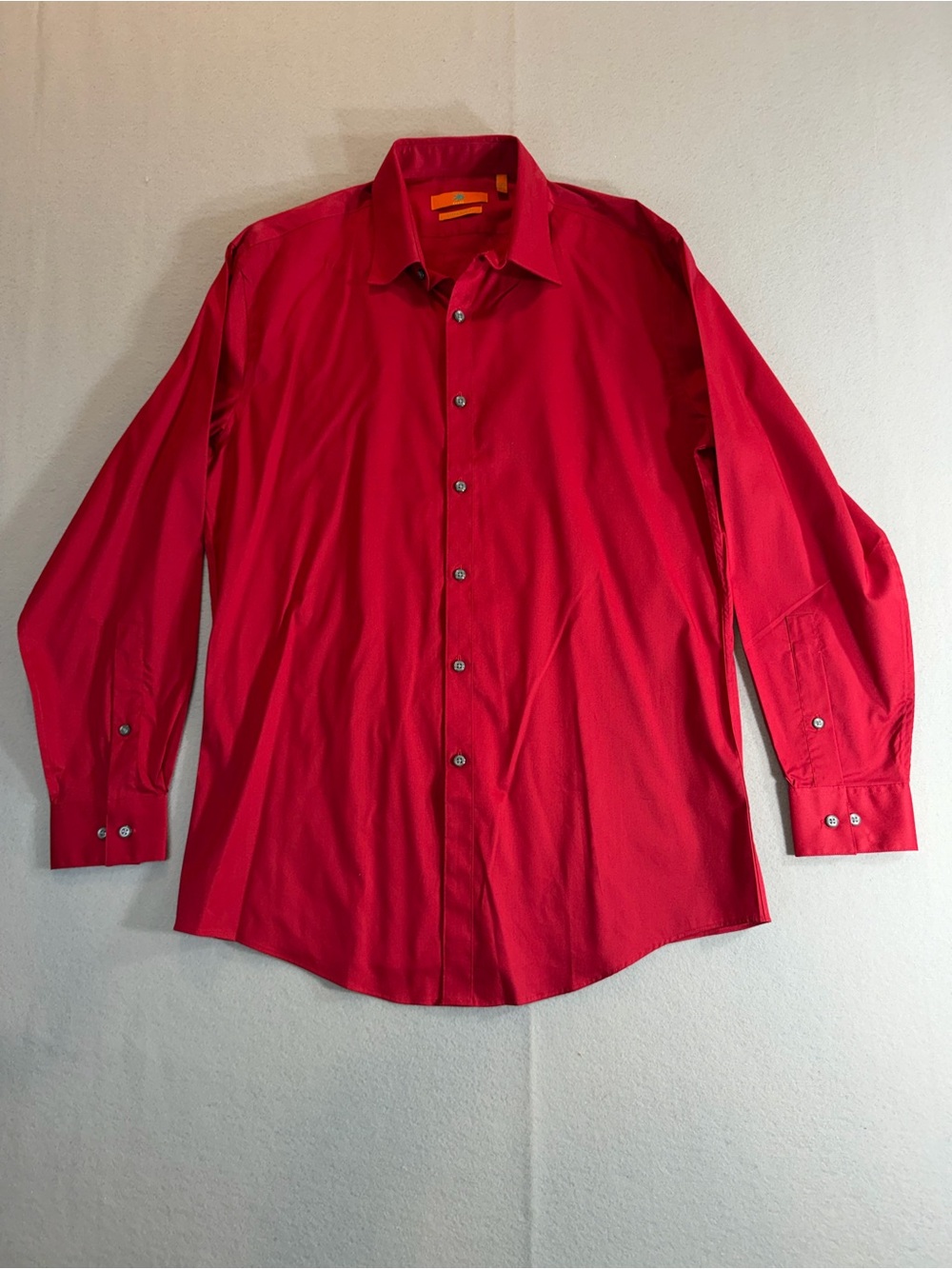 Egara Red Extra Slim Fit Dress Shirt Men’s 15.5 32/33 Button Front